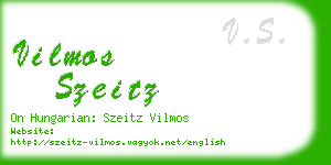 vilmos szeitz business card